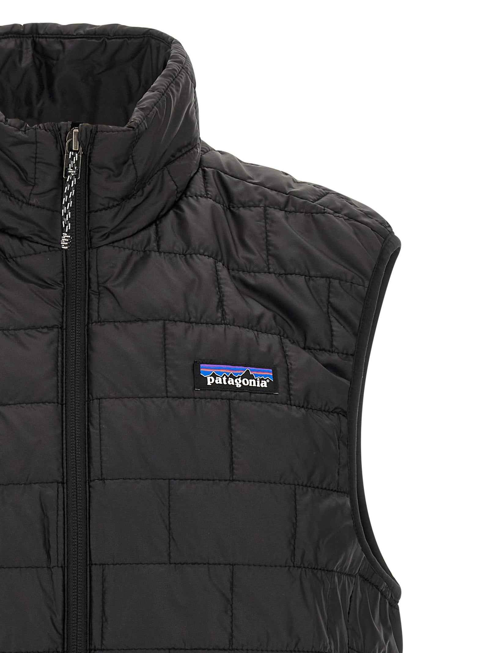 Black Polyester Sleeveless Jacket