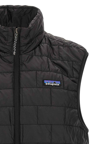 Black Polyester Sleeveless Jacket