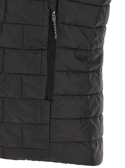 Black Polyester Sleeveless Jacket