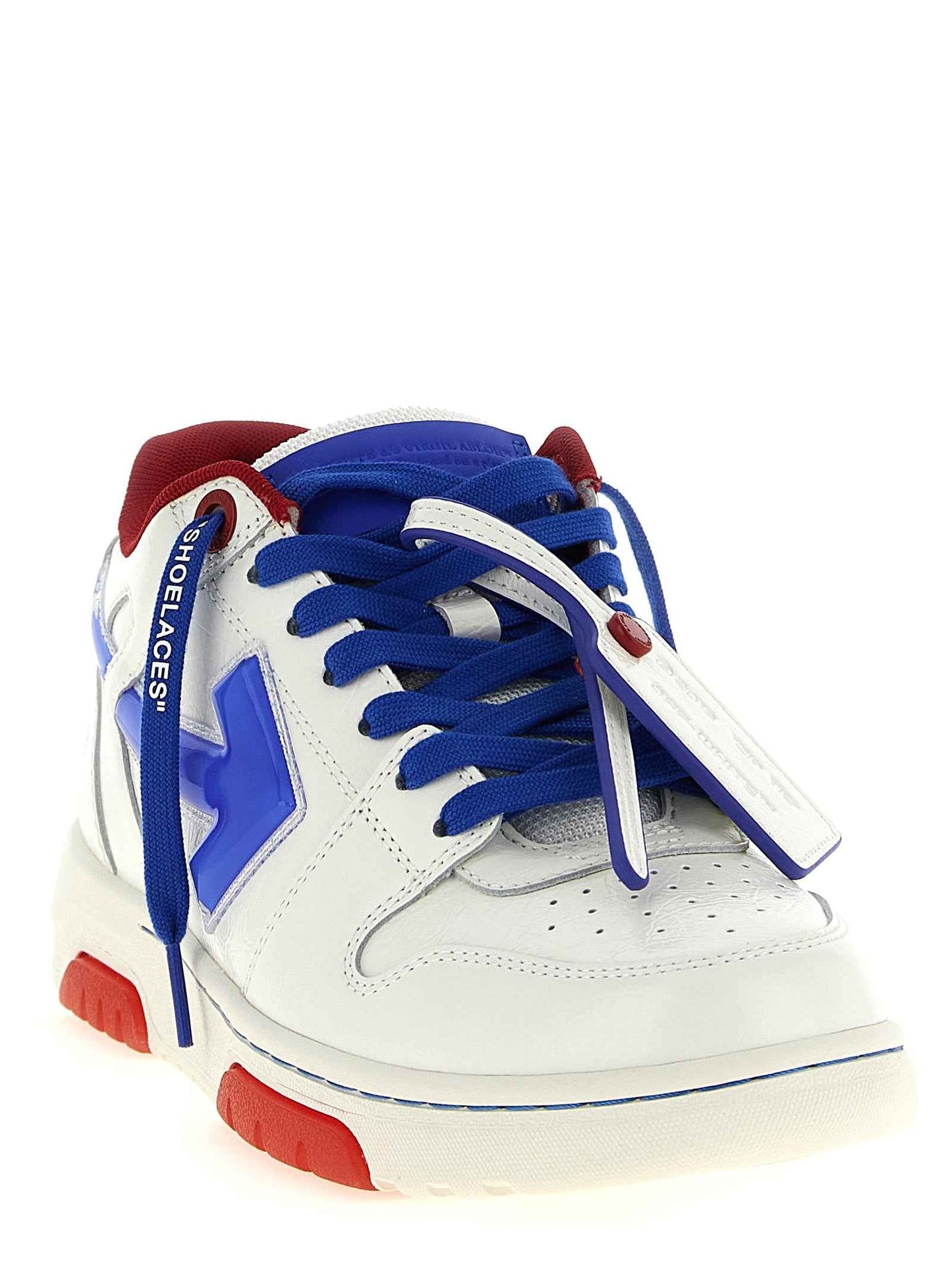 Blue Leather Athletic Sneakers