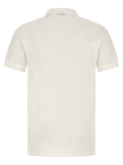White Cotton Polo Shirt