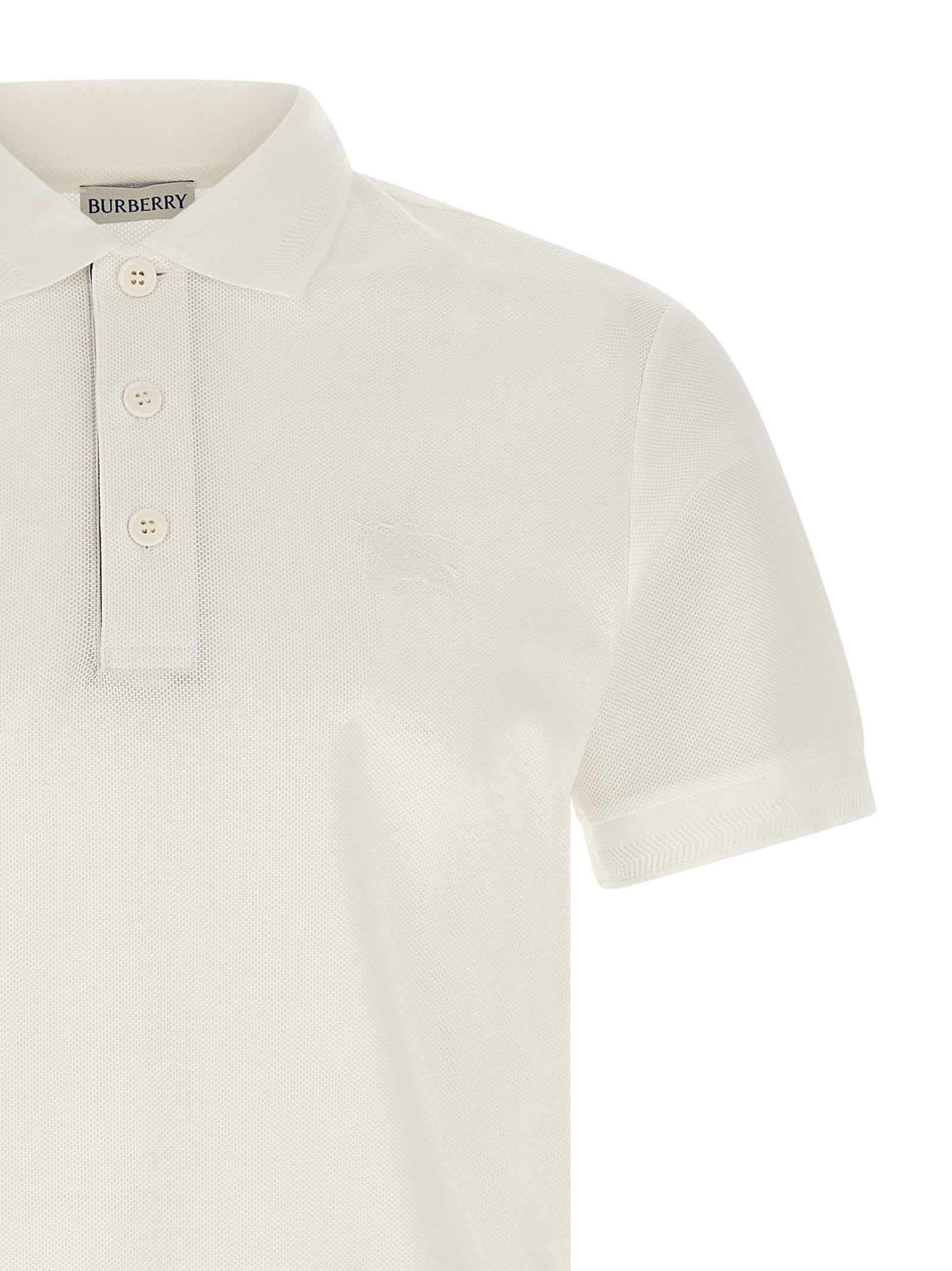 White Cotton Polo Shirt