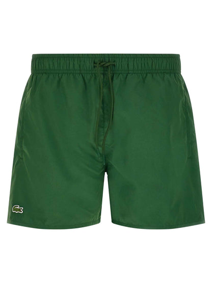 Bicolor Polyester Swim Shorts