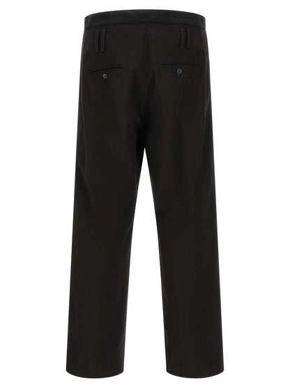 Black Cotton Casual Pants