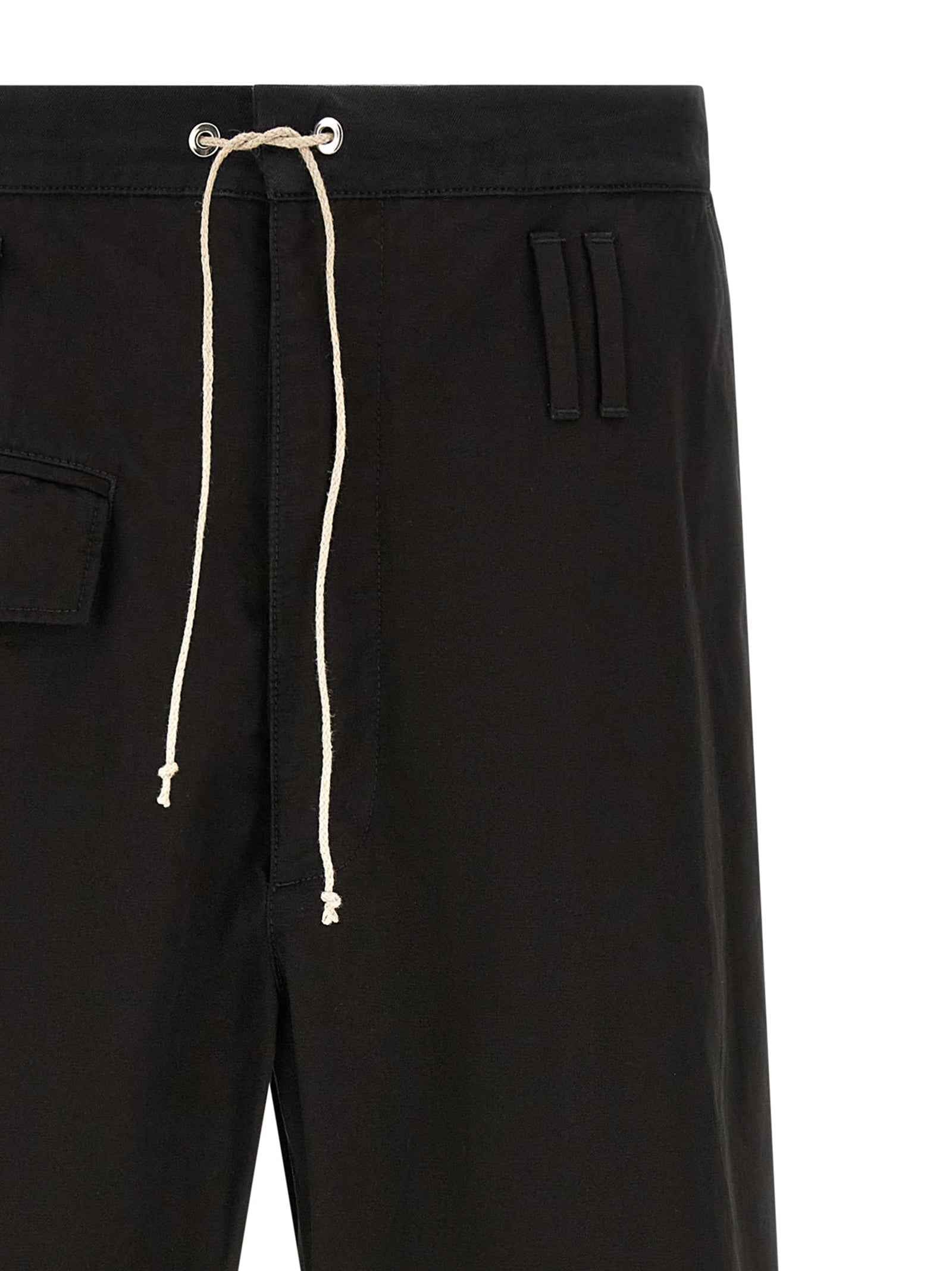Black Cotton Casual Pants