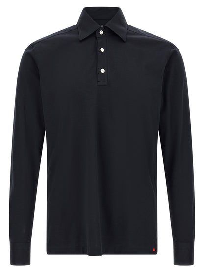 Blue Cotton Polo Shirt