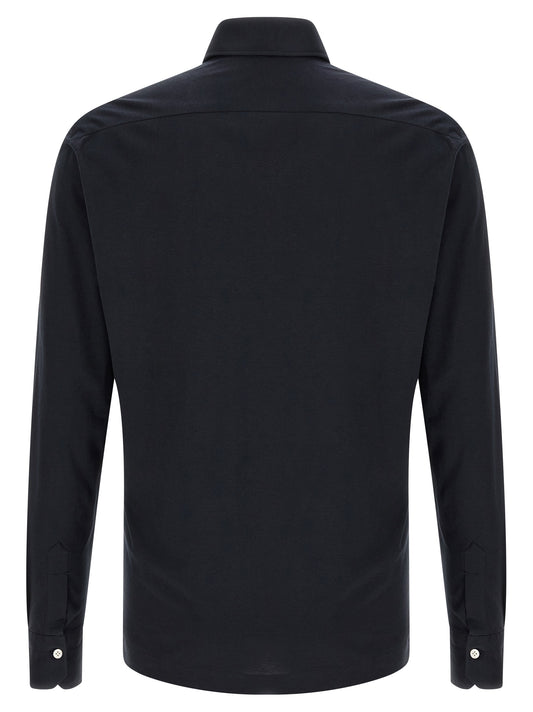 Blue Cotton Polo Shirt