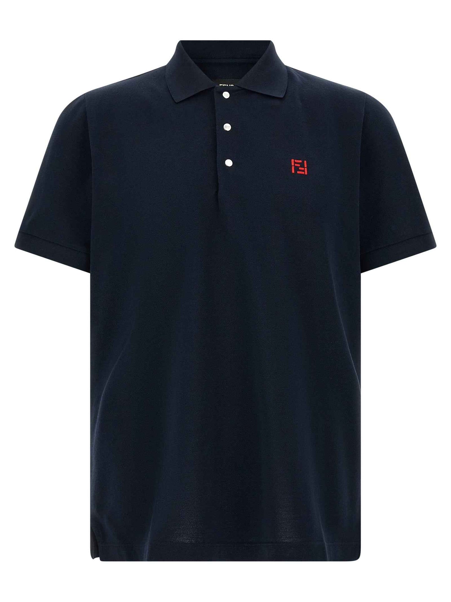 Blue Cotton Polo Shirt