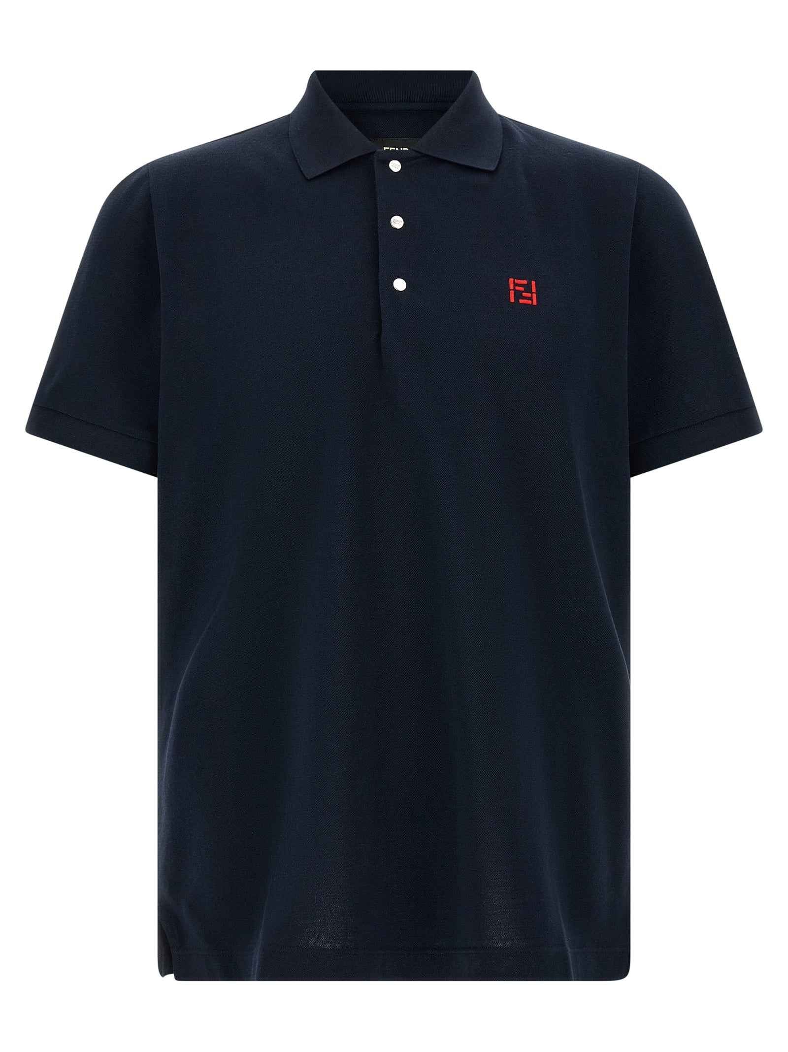 Blue Cotton Polo Shirt