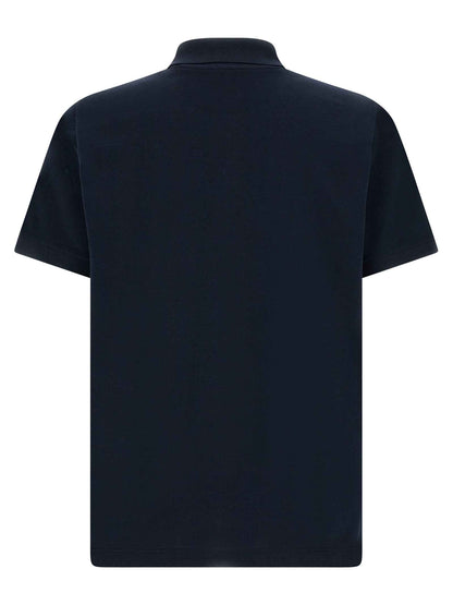 Blue Cotton Polo Shirt