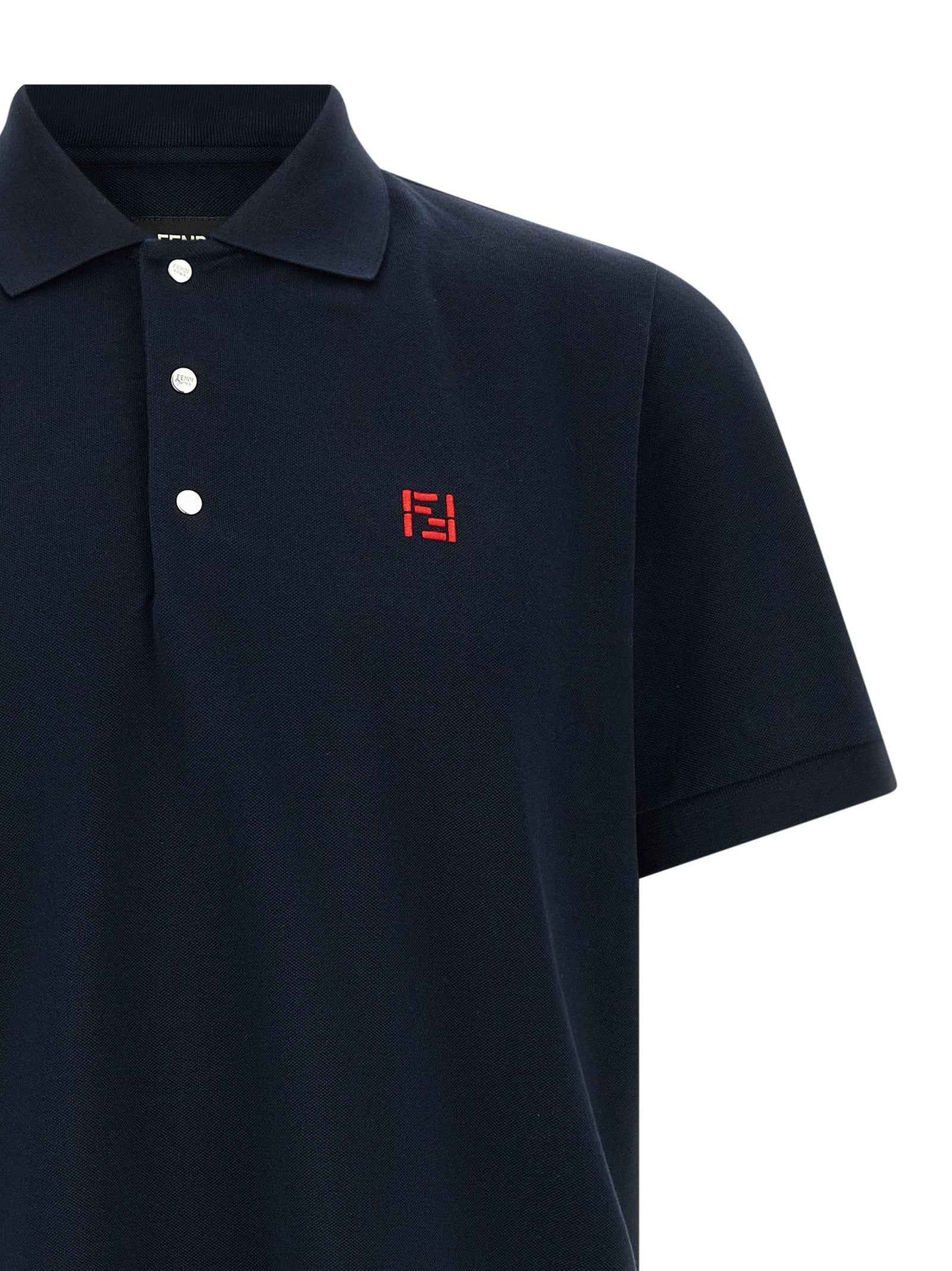 Blue Cotton Polo Shirt