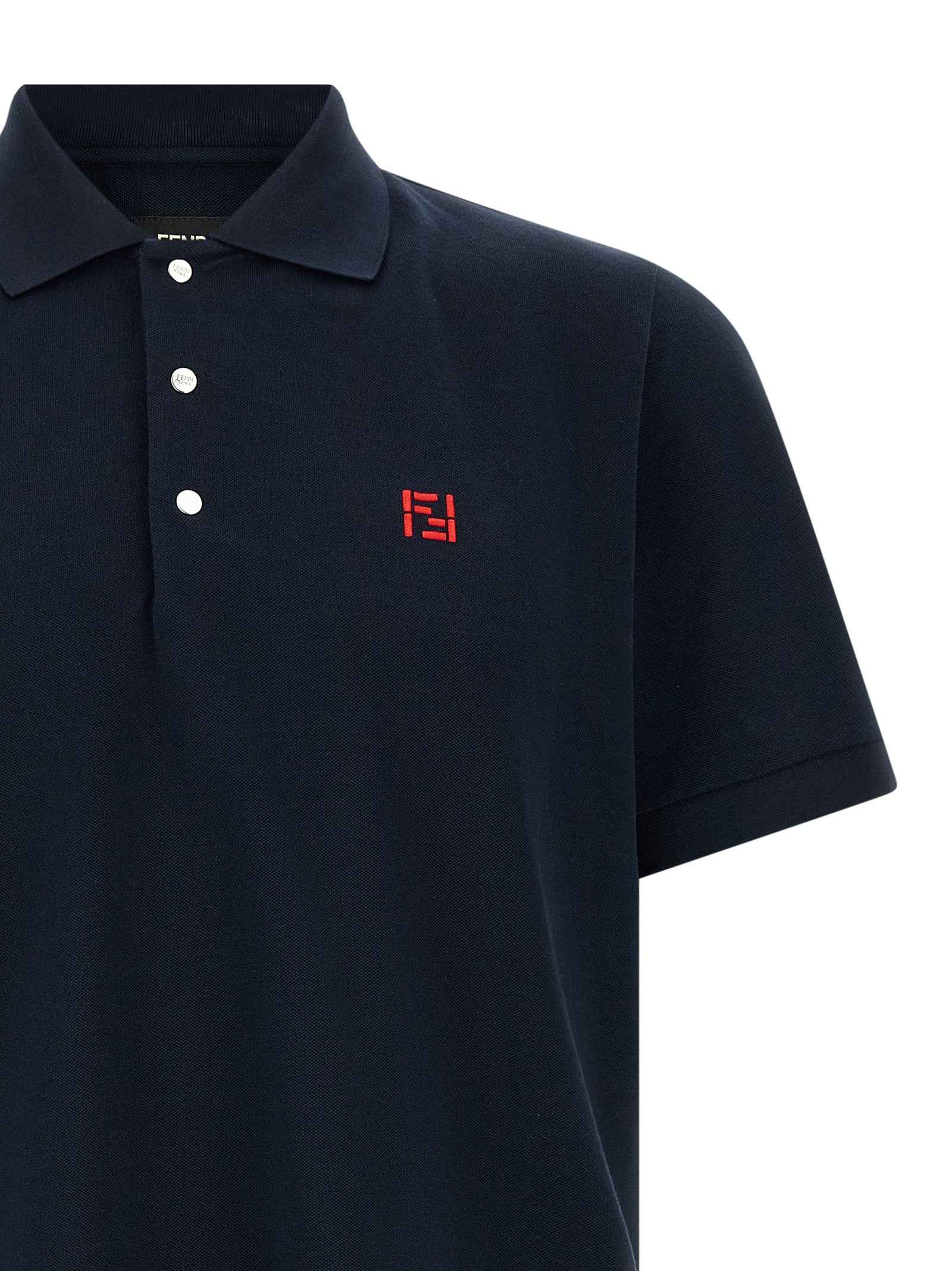 Blue Cotton Polo Shirt