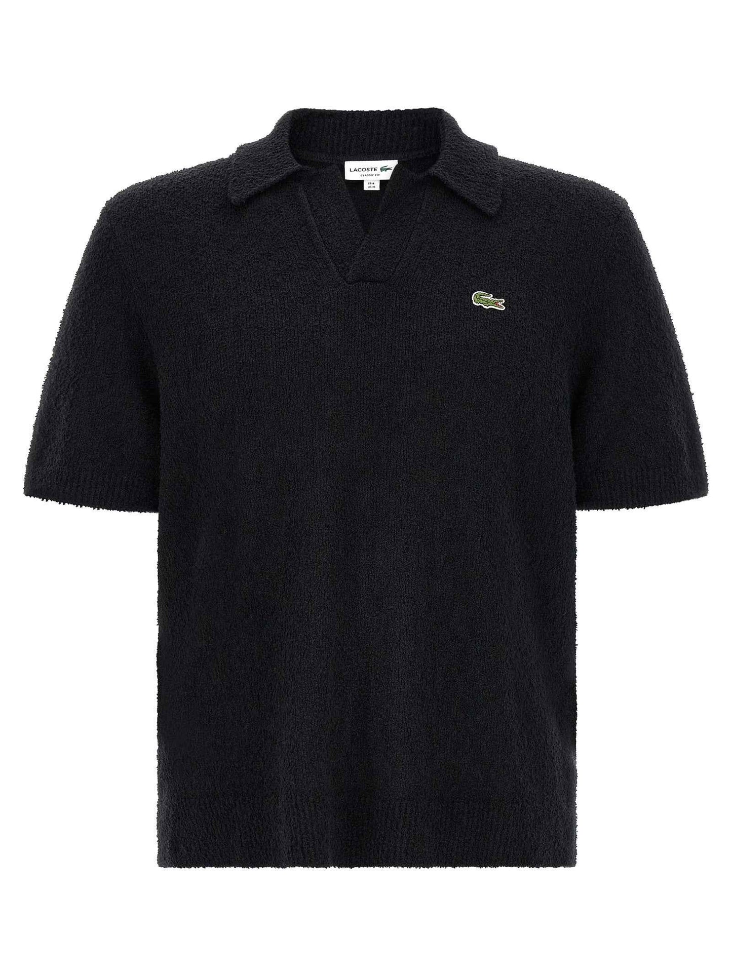 Black Cotton Polo Shirt