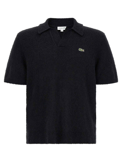 Black Cotton Polo Shirt