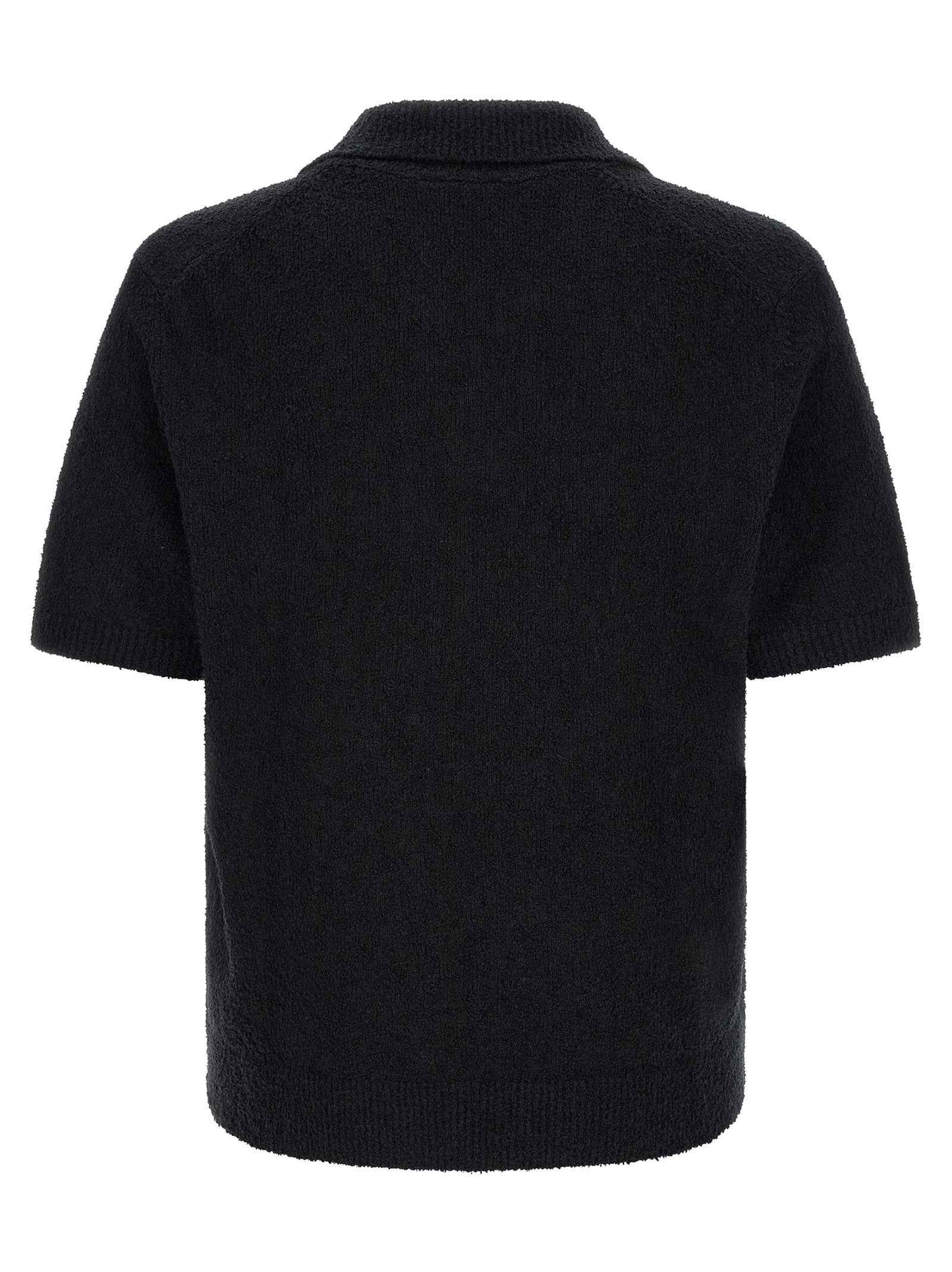 Black Cotton Polo Shirt