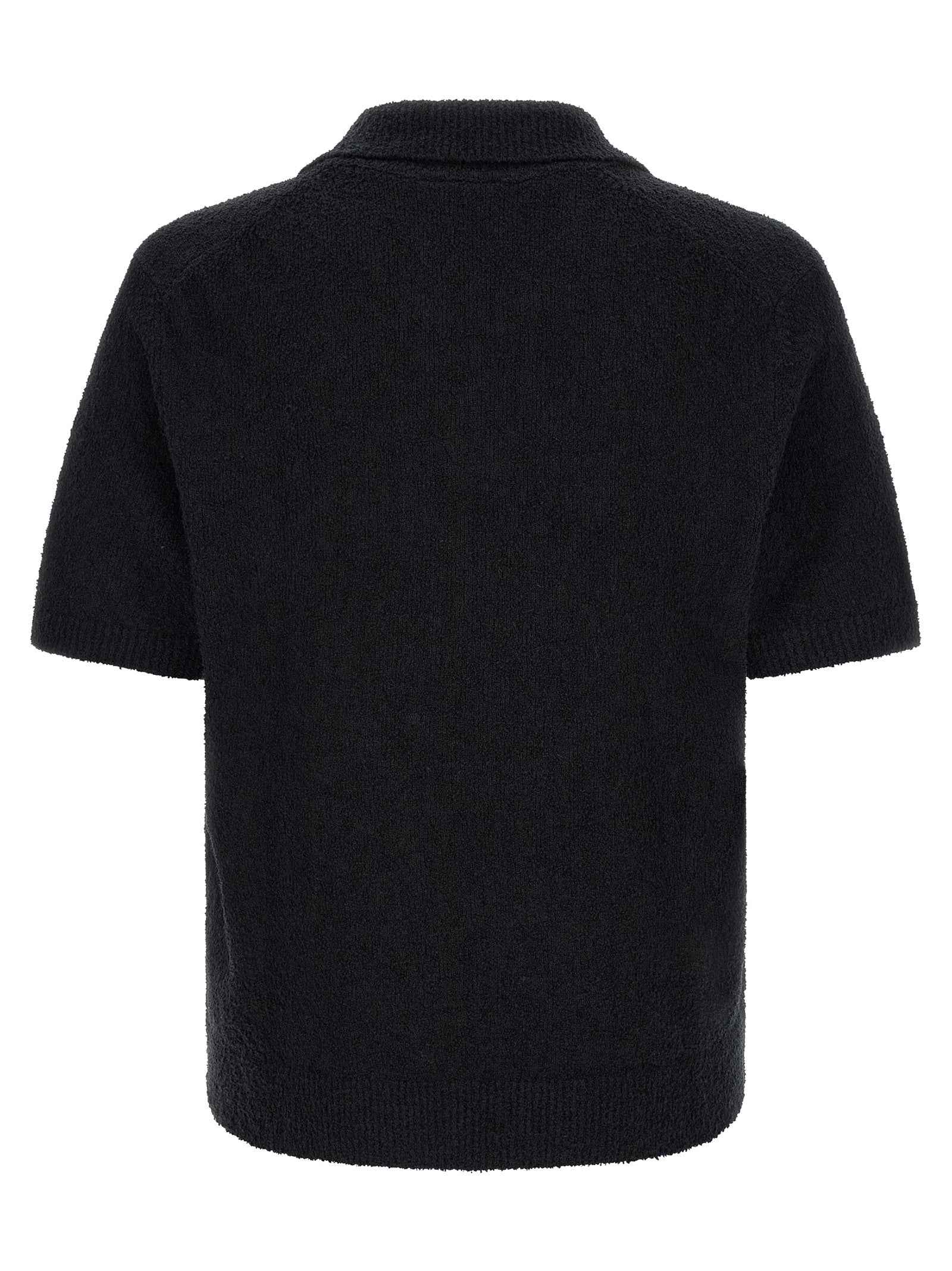 Black Cotton Polo Shirt