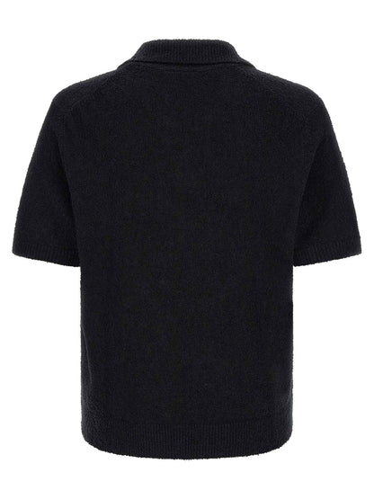 Black Cotton Polo Shirt
