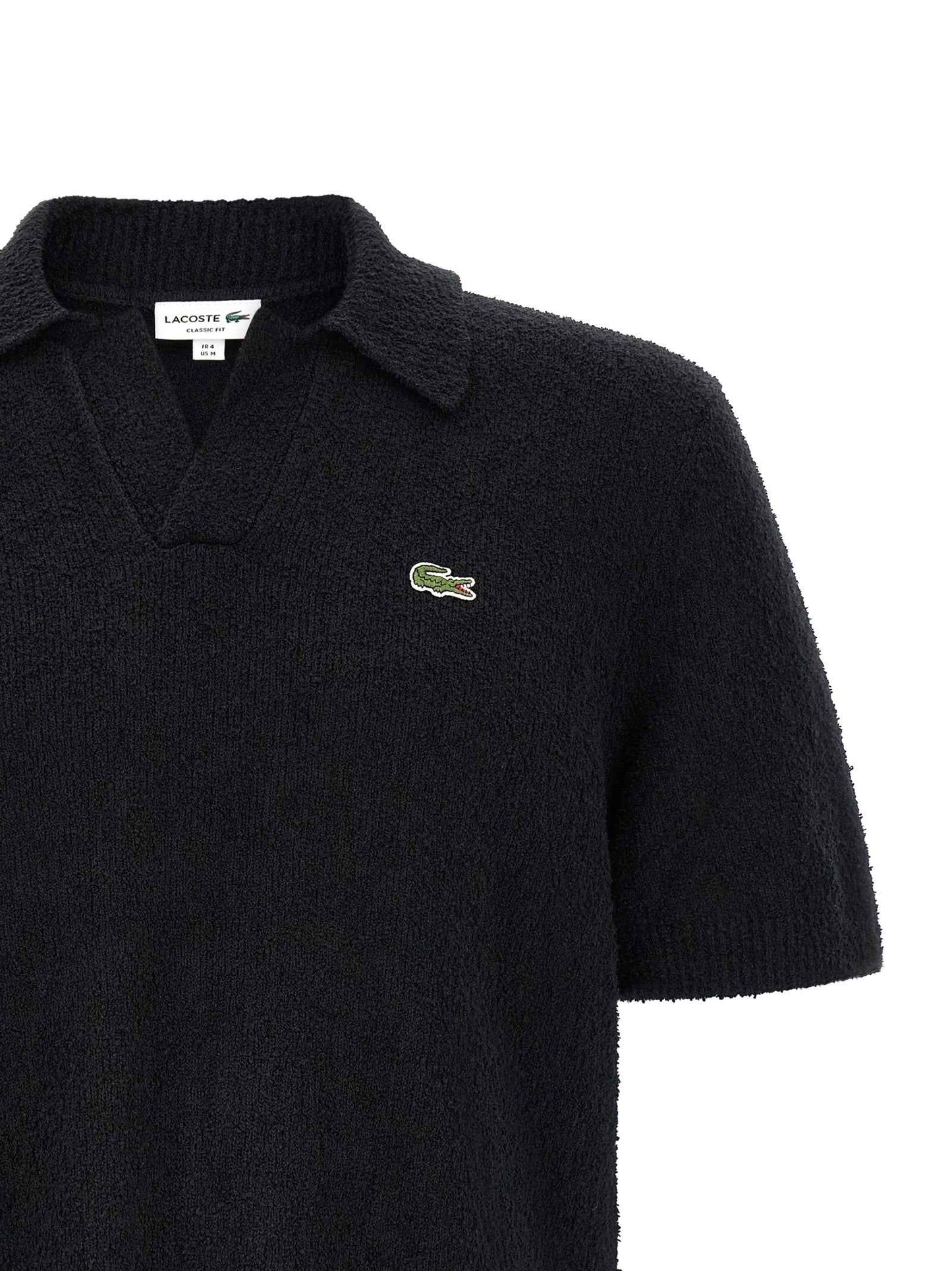 Black Cotton Polo Shirt