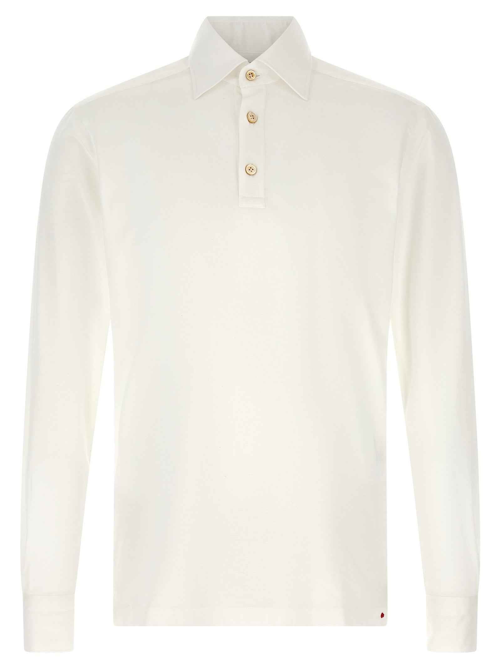 White Cotton Polo Shirt
