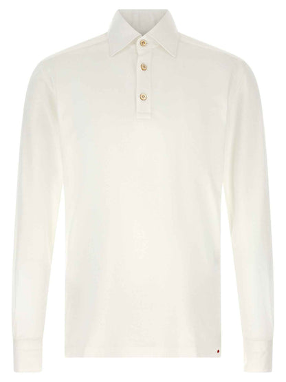 White Cotton Polo Shirt