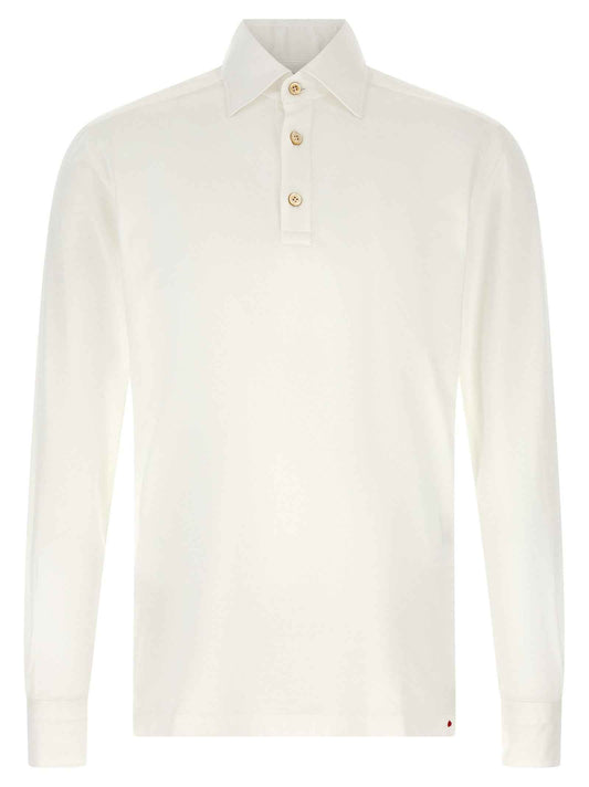White Cotton Polo Shirt