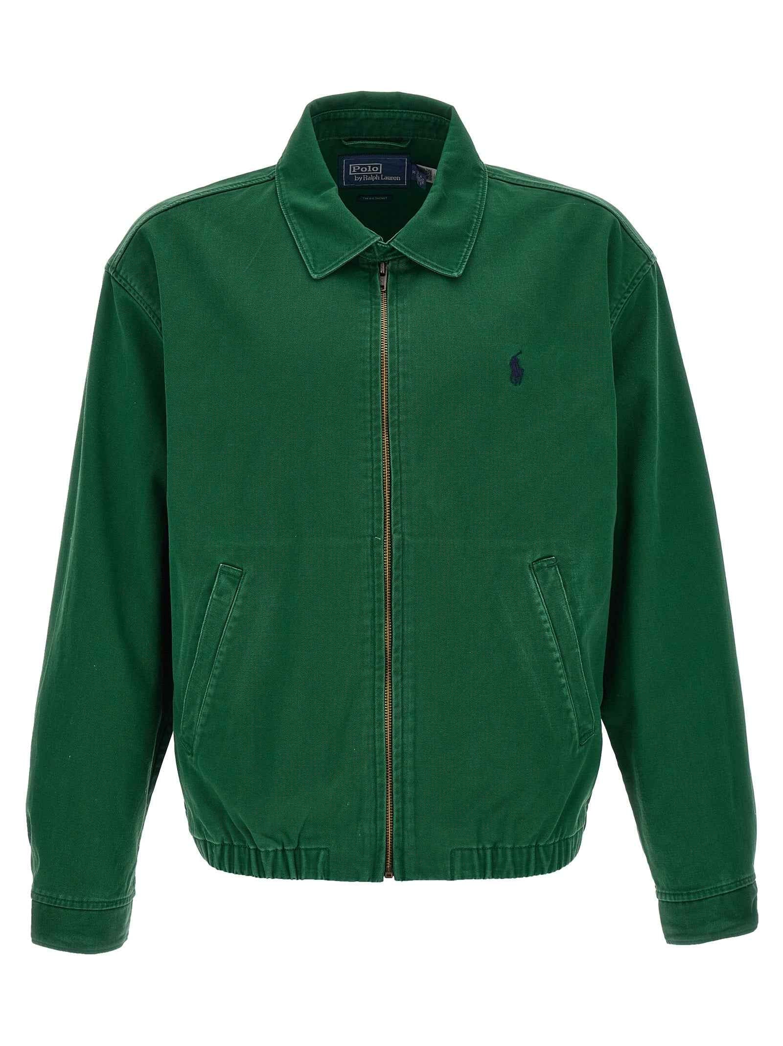 Bicolor Cotton Full-Length Jacket