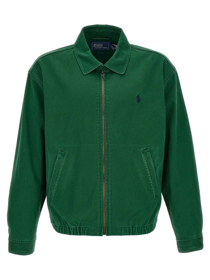 Bicolor Cotton Full-Length Jacket