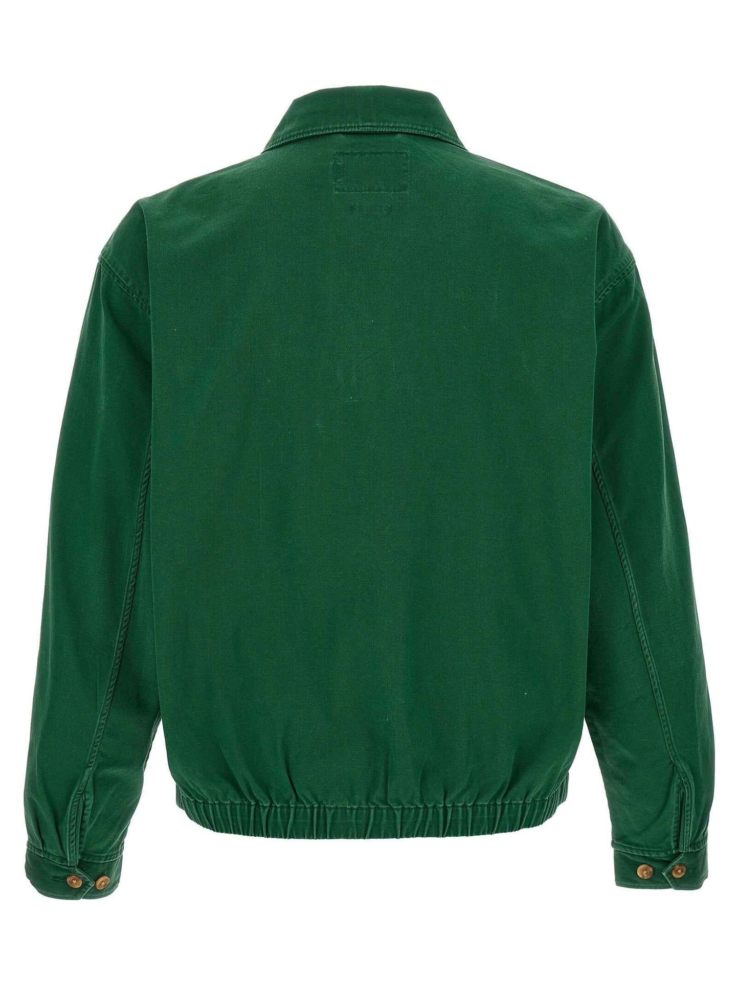 Bicolor Cotton Full-Length Jacket
