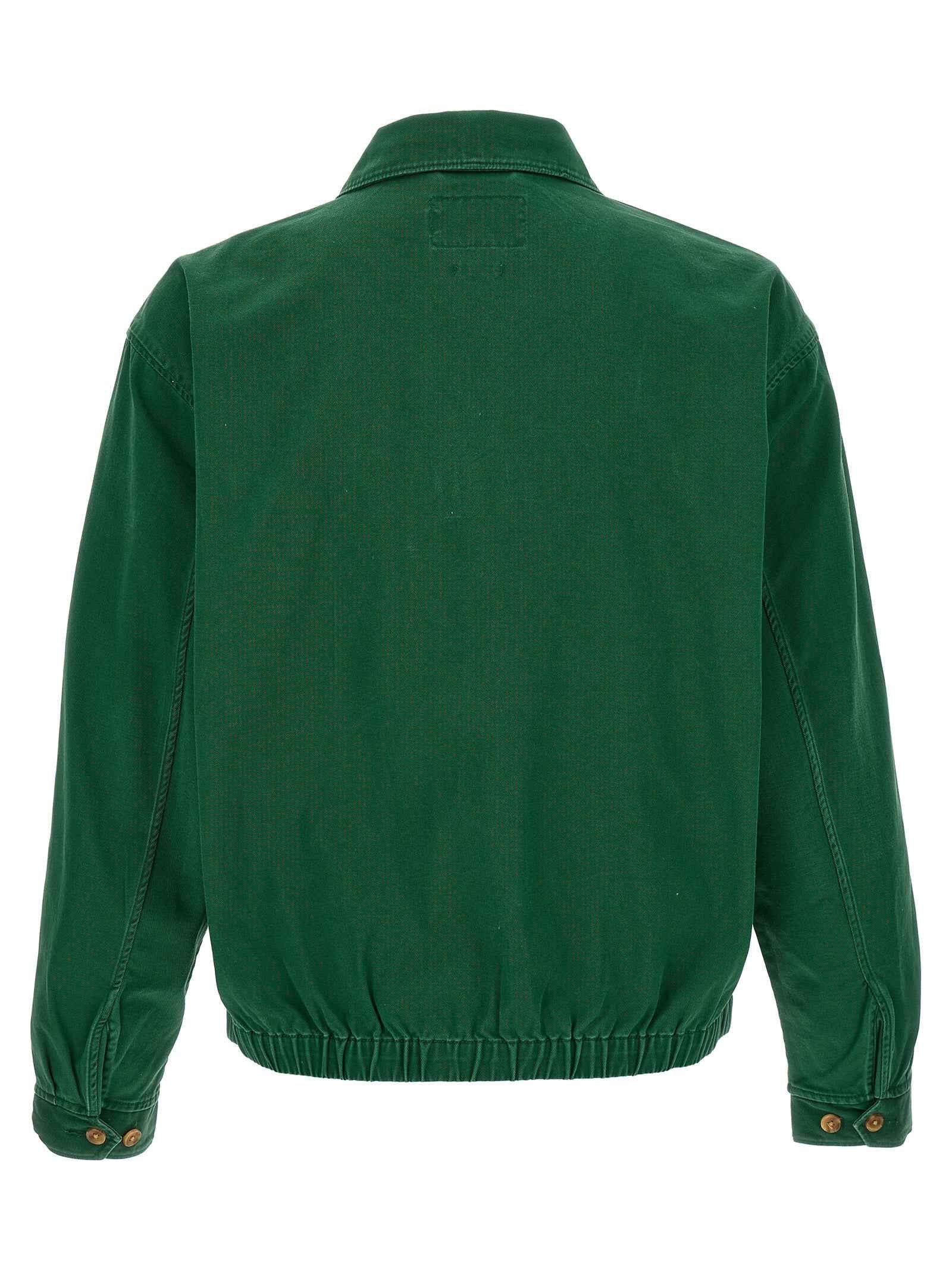 Bicolor Cotton Full-Length Jacket