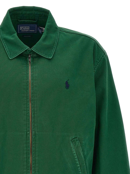 Bicolor Cotton Full-Length Jacket