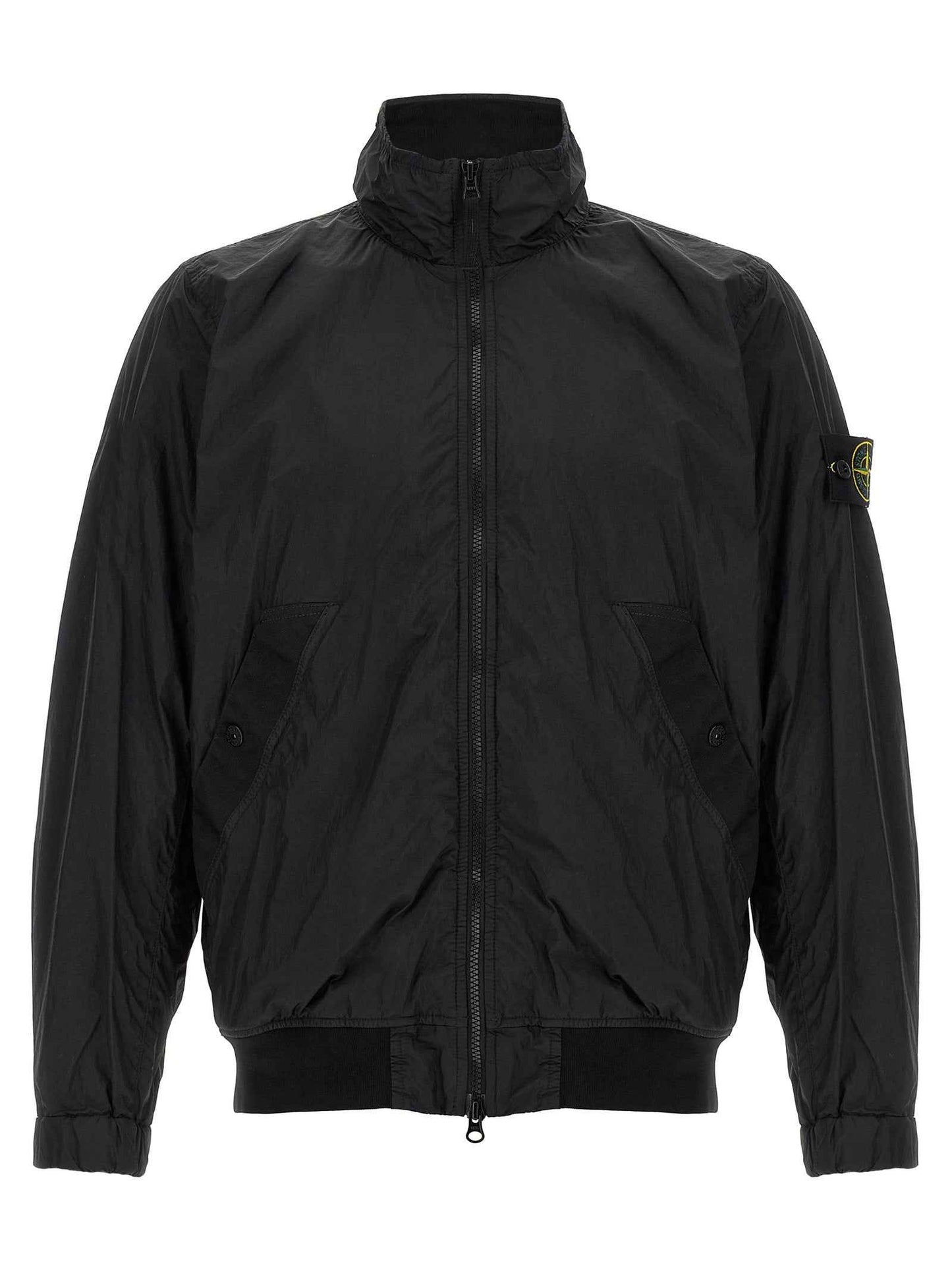 Black Polyamide Full-Length Jacket