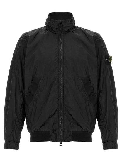 Black Polyamide Full-Length Jacket