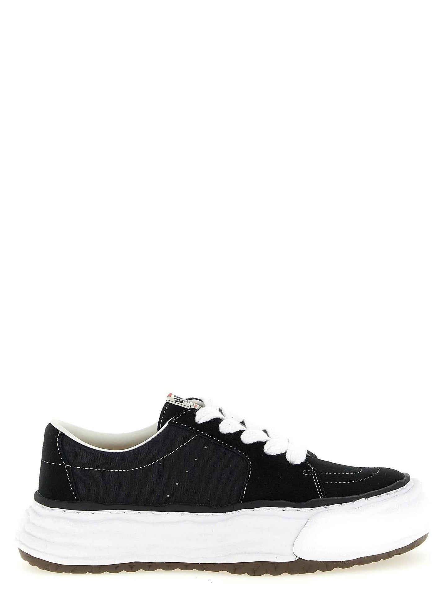 Black Cowhide Platform Sneakers