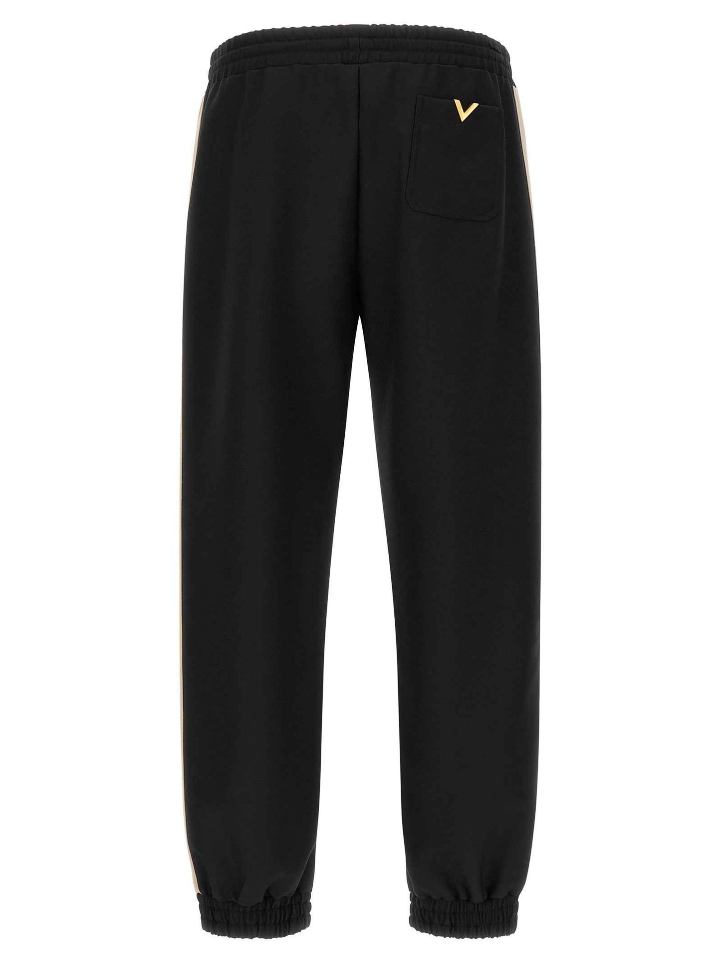 Black Polyester Athletic Pants