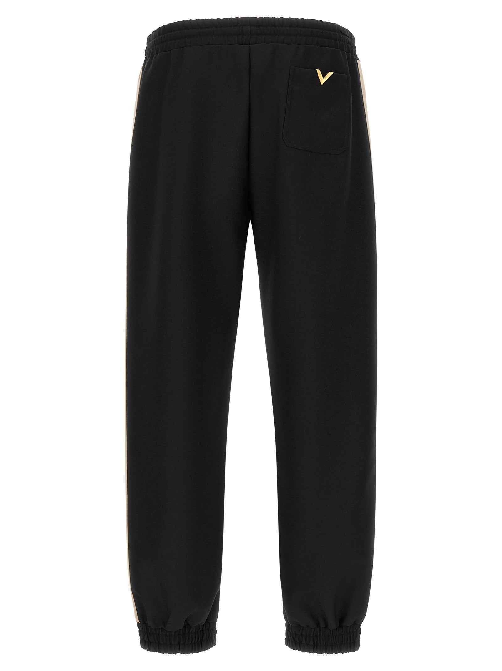 Black Polyester Athletic Pants