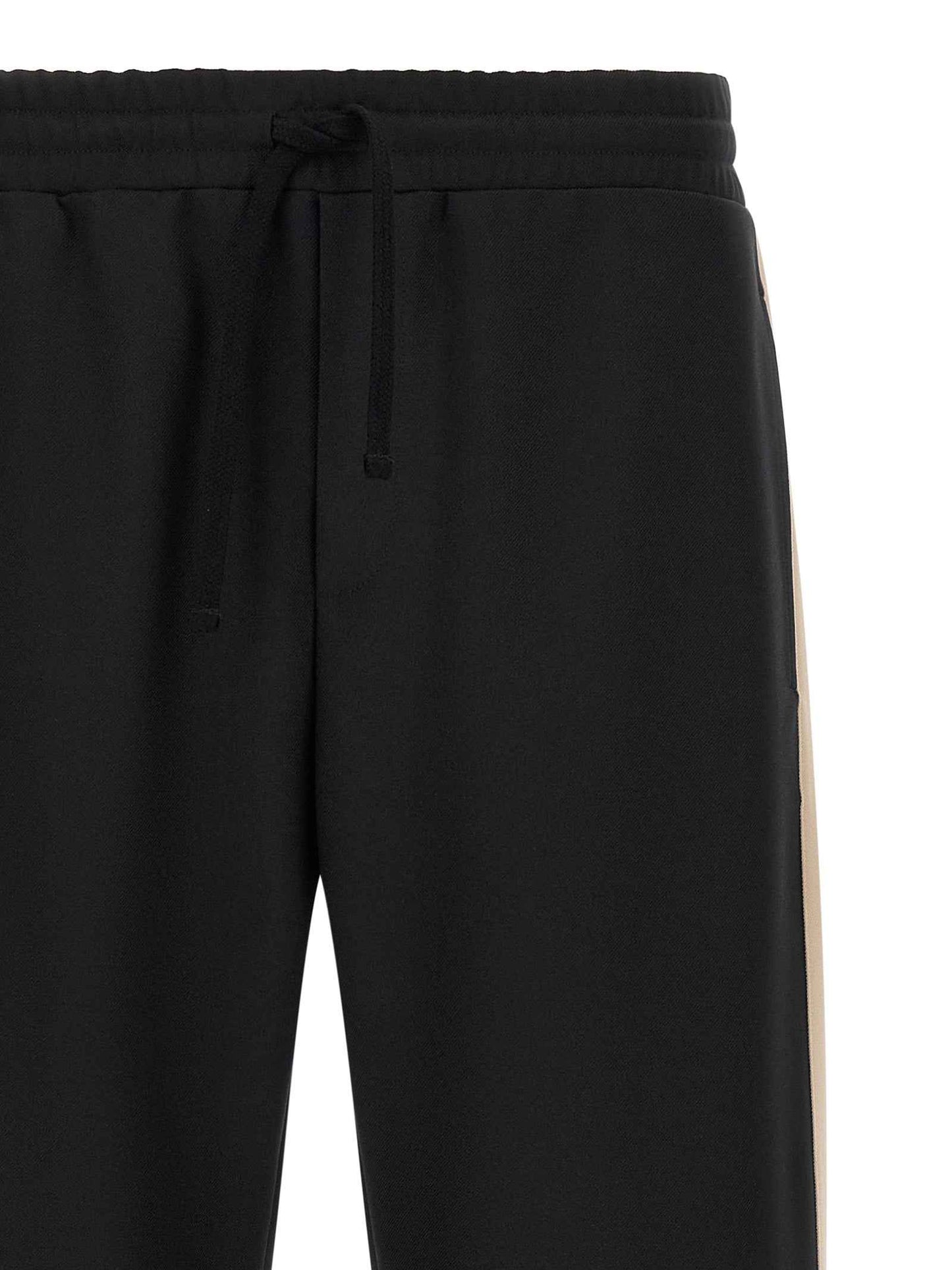 Black Polyester Athletic Pants