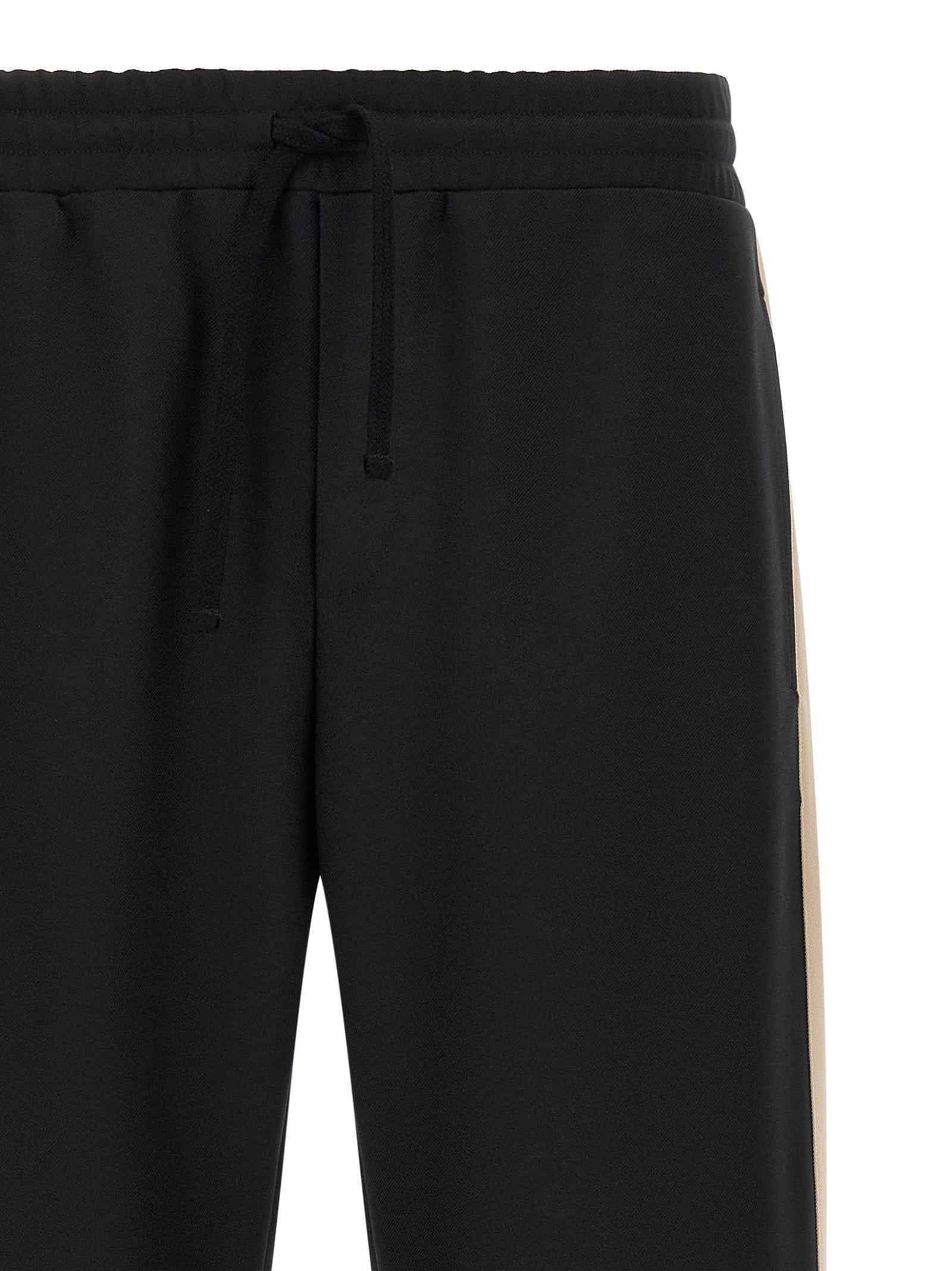 Black Polyester Athletic Pants