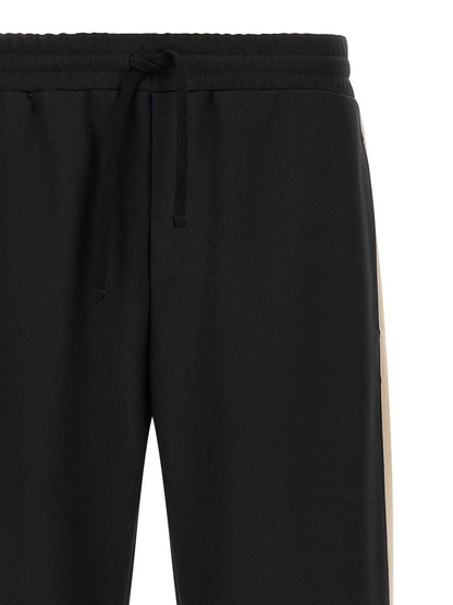 Black Polyester Athletic Pants