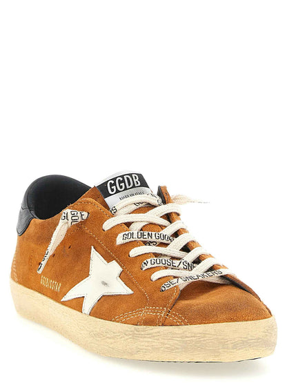 Orange Cowhide Low Top Sneakers