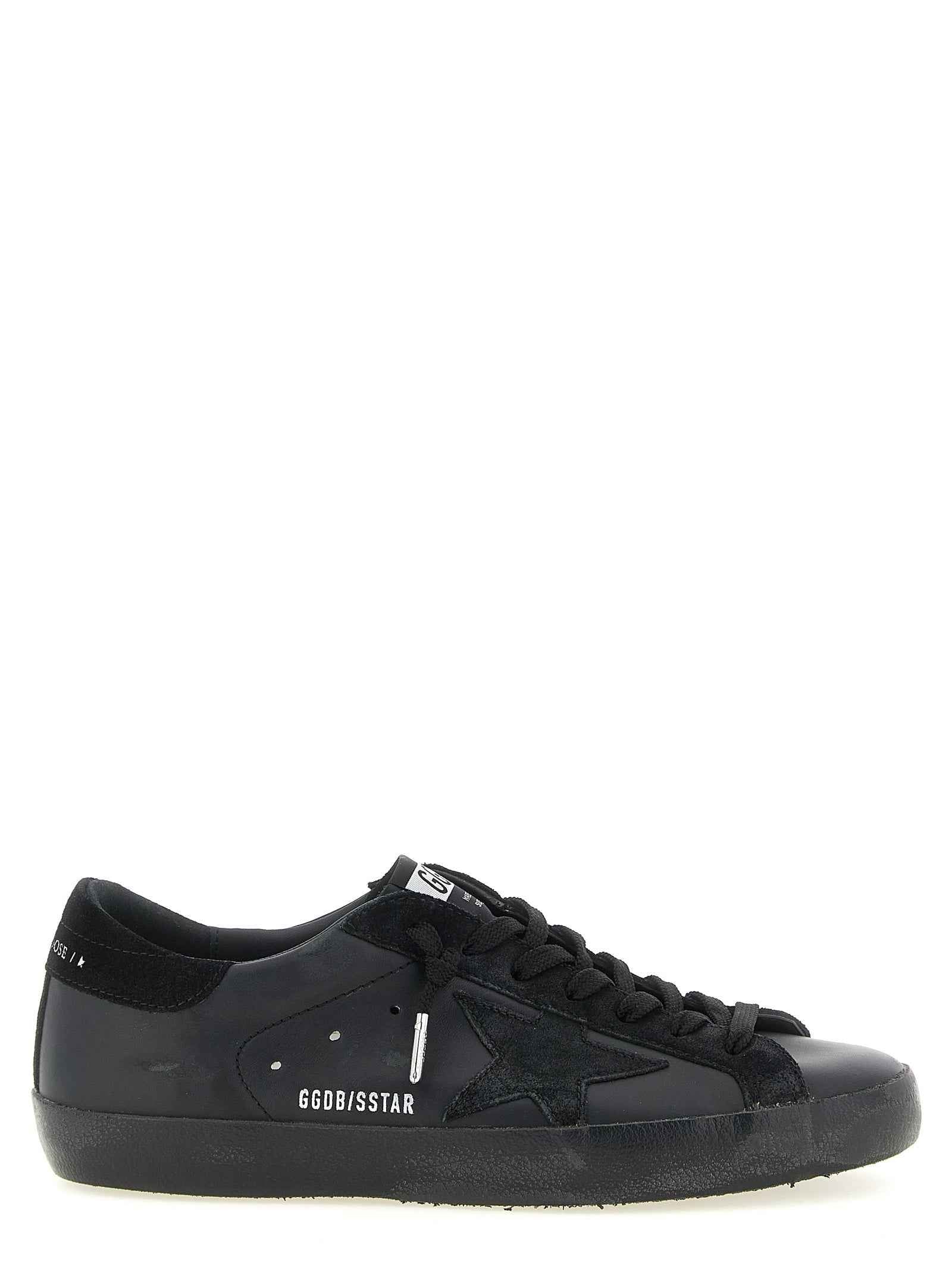 Black Cowhide Low Top Sneakers