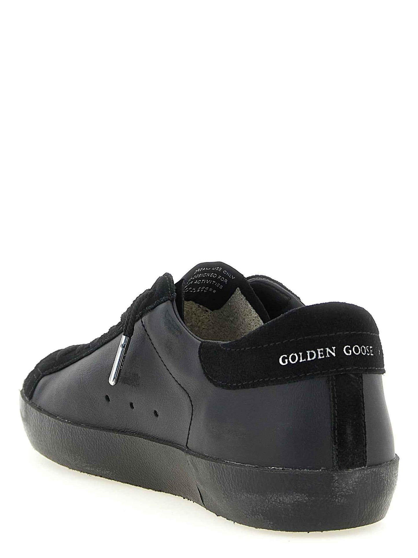 Black Cowhide Low Top Sneakers