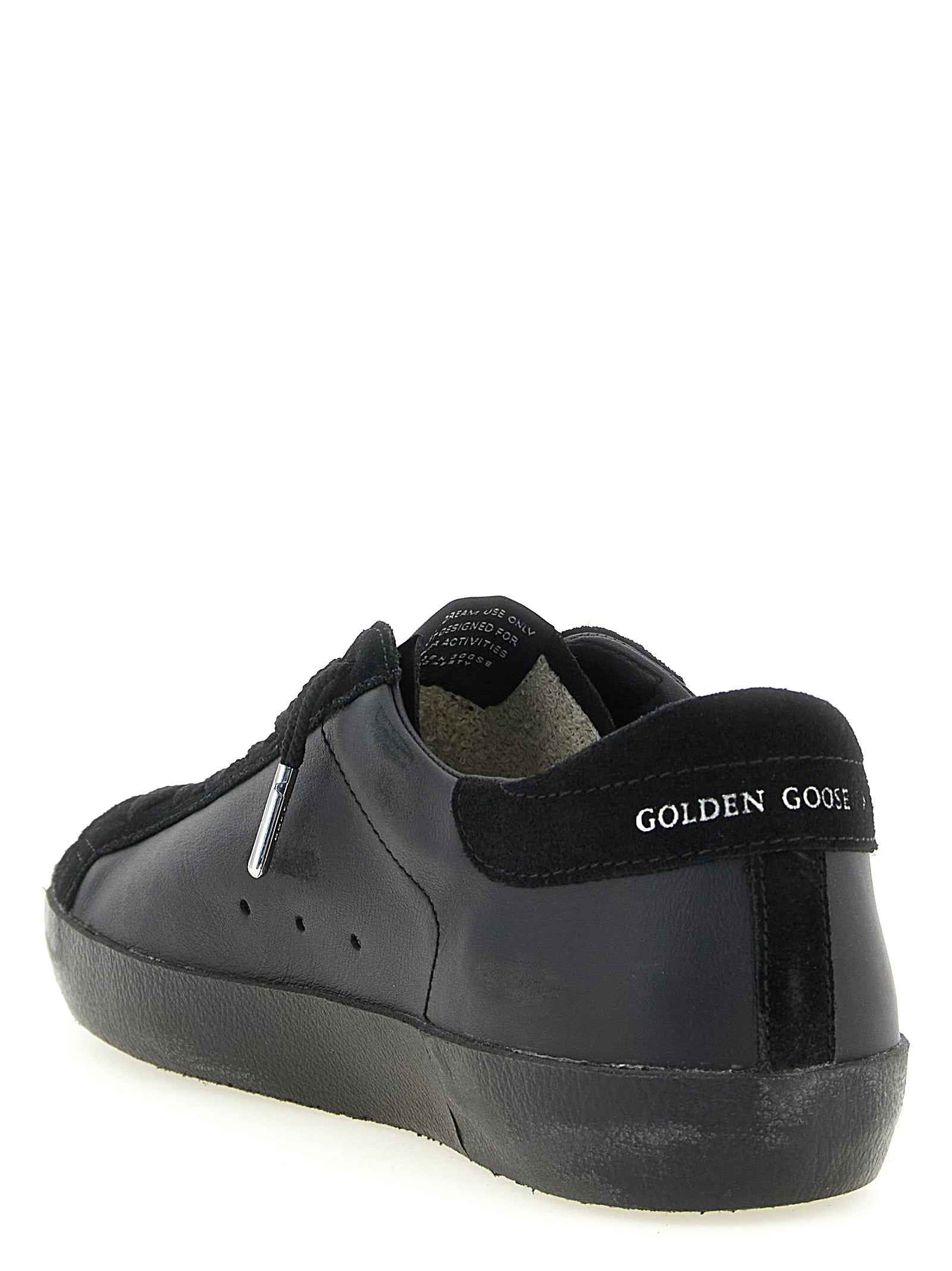 Black Cowhide Low Top Sneakers