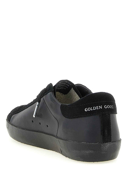 Black Cowhide Low Top Sneakers