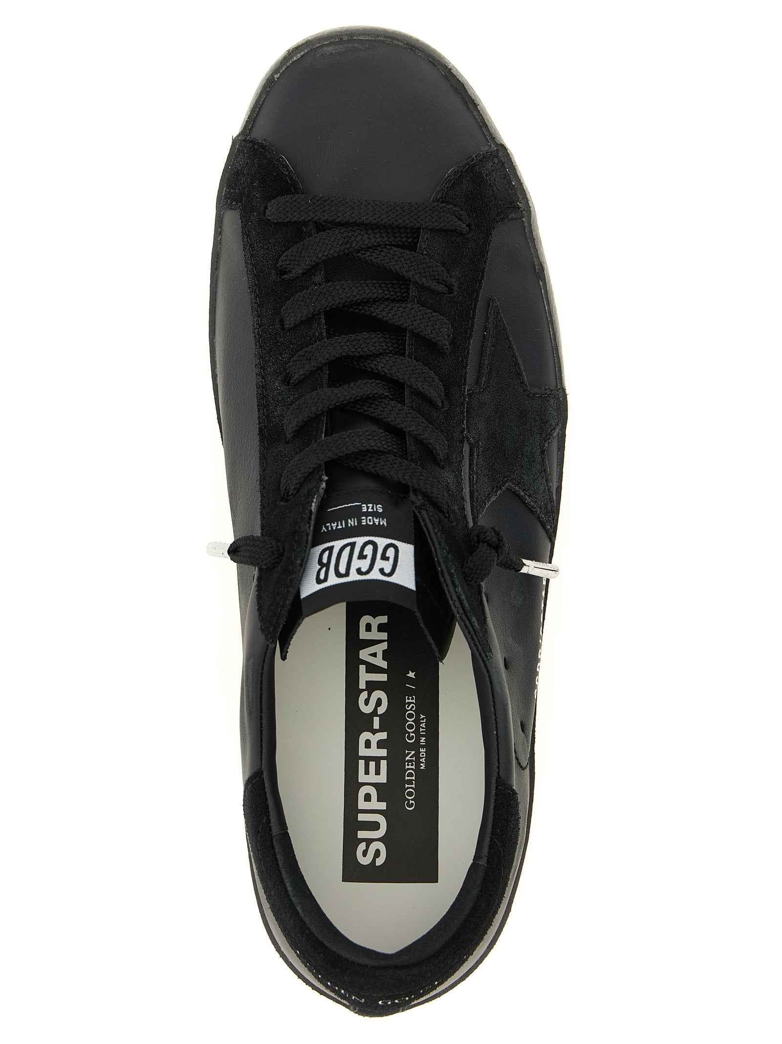 Black Cowhide Low Top Sneakers