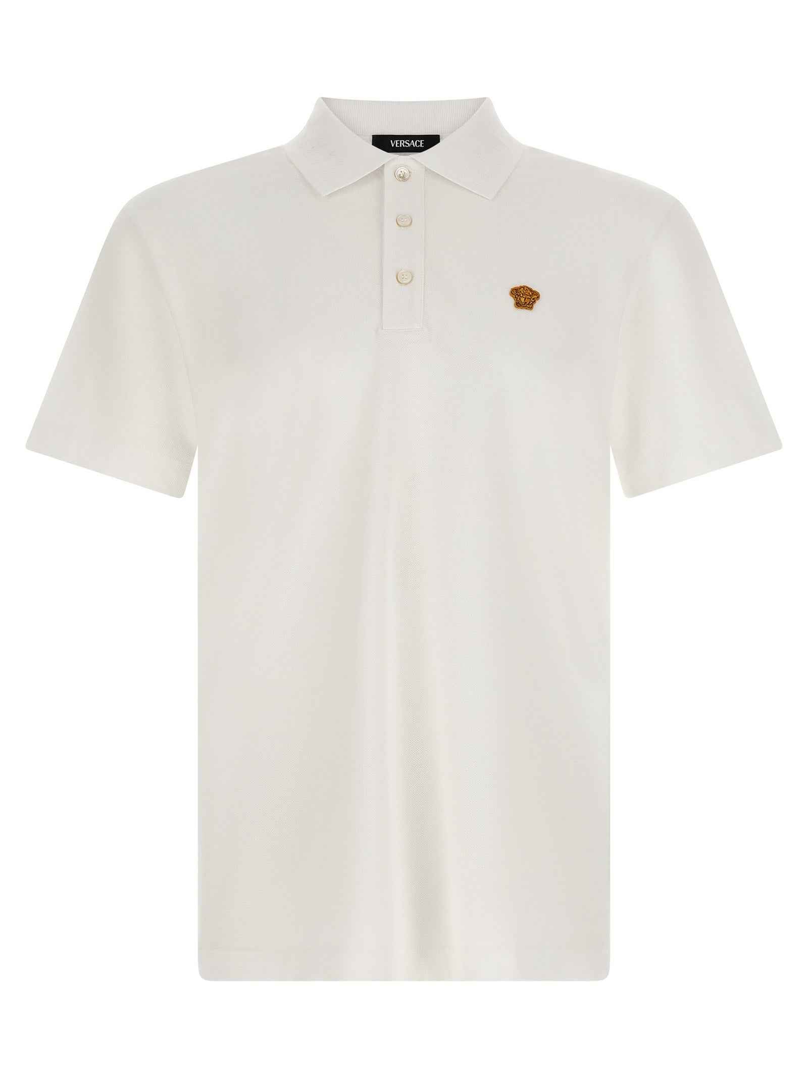 White Cotton Polo Shirt
