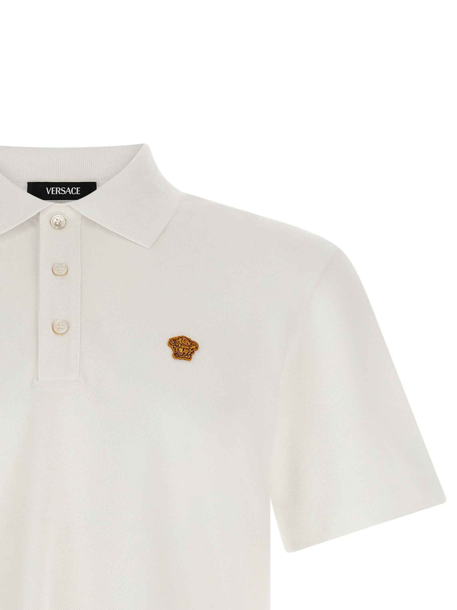 White Cotton Polo Shirt