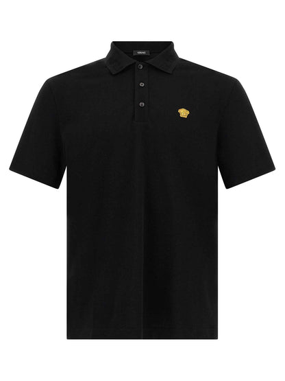Black Cotton Polo Shirt