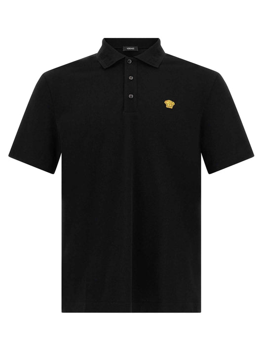 Black Cotton Polo Shirt