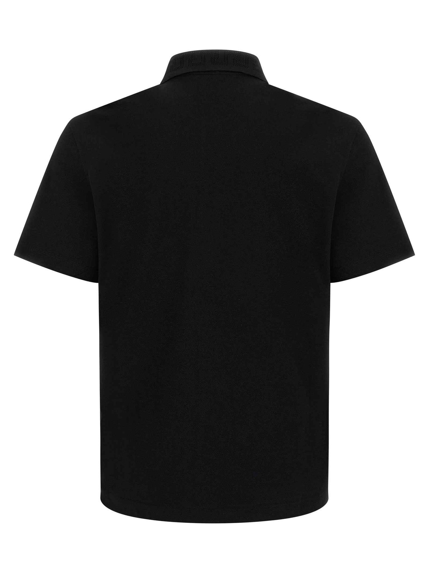 Black Cotton Polo Shirt