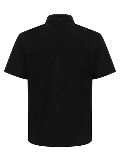Black Cotton Polo Shirt